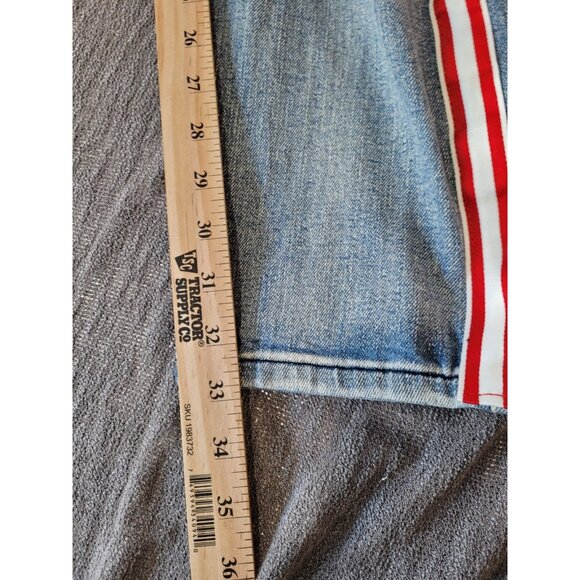 Rue 21 Premium Jeans Mens 32 x 33 Light Wash Destroyed Skinny Supreme Flex - Picture 9 of 13